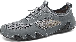 TYNEXT Men's Slip-On Driving Shoes: Handmade Breathable Mesh Loafers for Casual Comfort & Everyday Wear