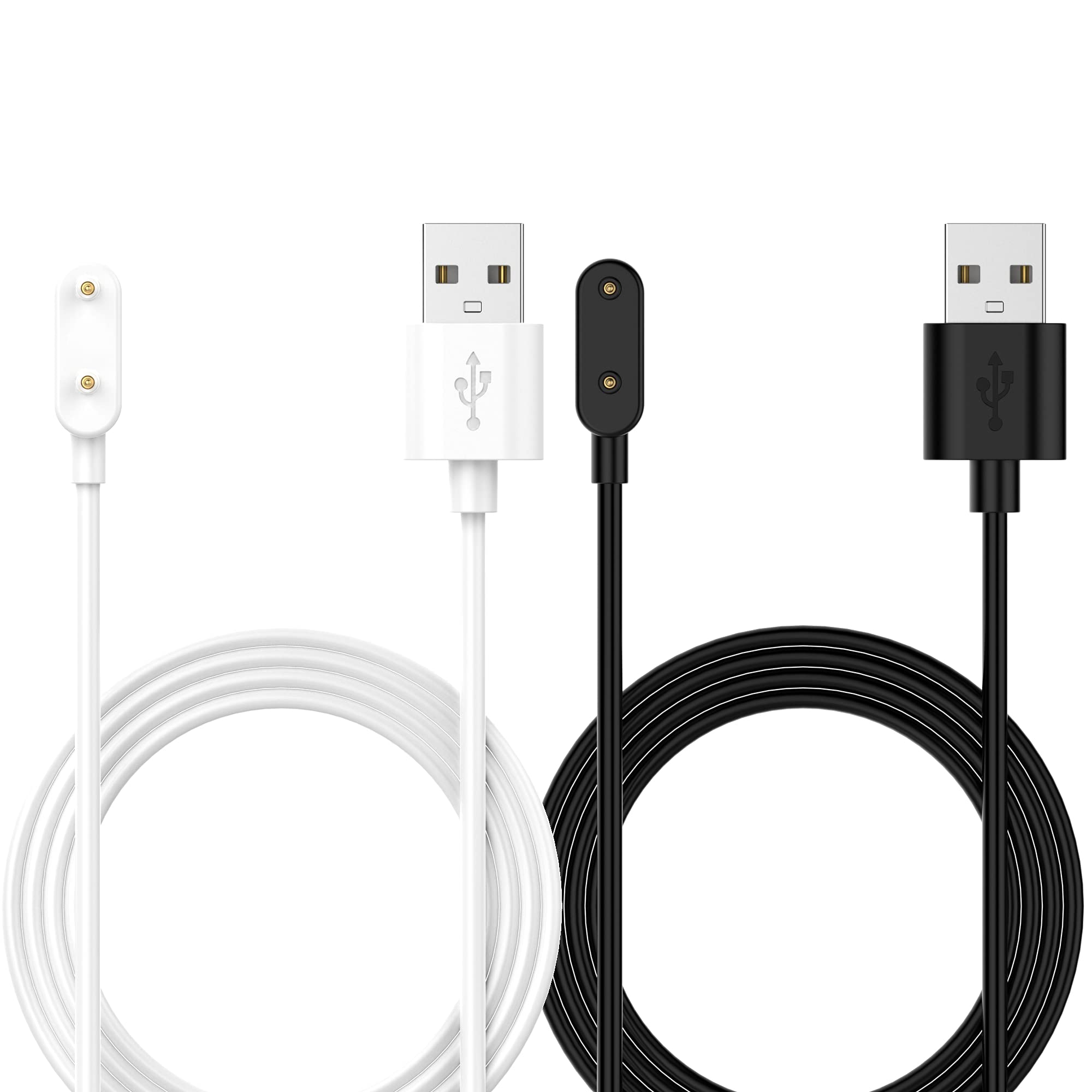 ECSEM Charger Compatible with Huawei Watch Fit Charger,3.3ft USB Charging Cable Charger Cradle Dock for Huawei Watch Fit/Band 6/Honor Band 6/Watch EX/Kids Watch 4X(White+Black)