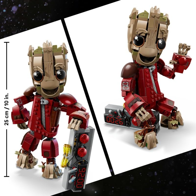 Image of LEGO 76341 Marvel Space Pirate Ravengers Jumpsuit Groot Toy Birthday Present Blocks Boys Girls Children 10 11 12 Elementary School Space Battle Robot