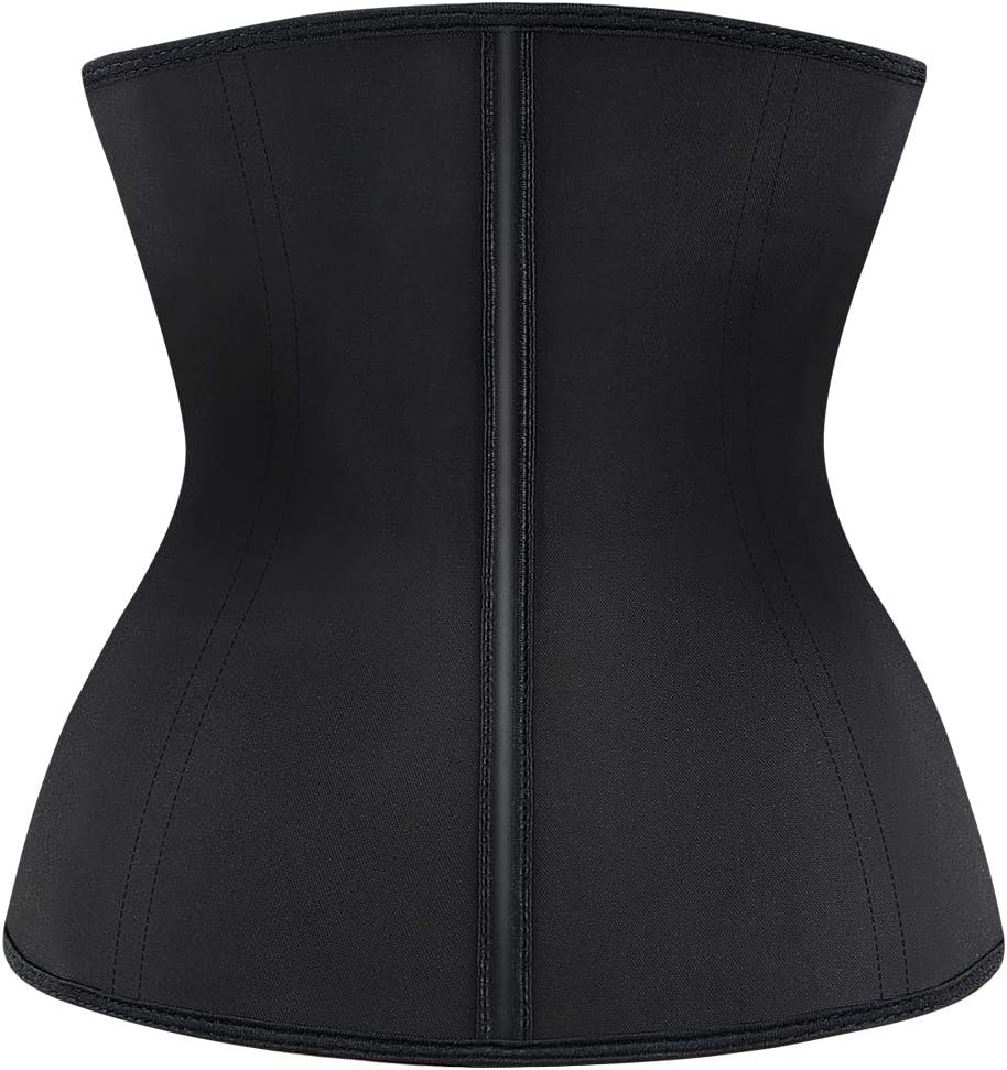 Waist Trainer for Women Latex Zipper Corset Sport Cincher Hourglass Body Shaper