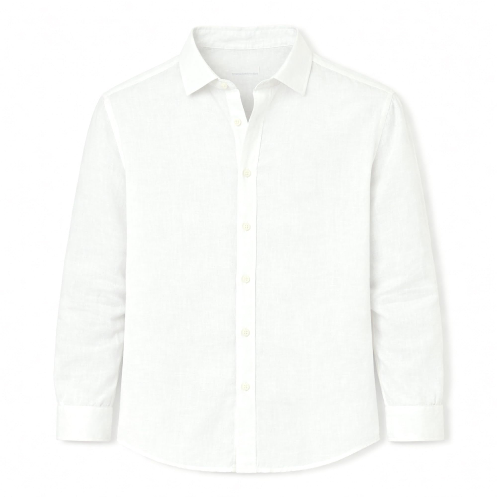 Camisa 100% Lino para Hombre de Manga Larga | Corte Regular Fit Jaspeado | Camisa Casual Transpirable para Verano, Playa y Eventos