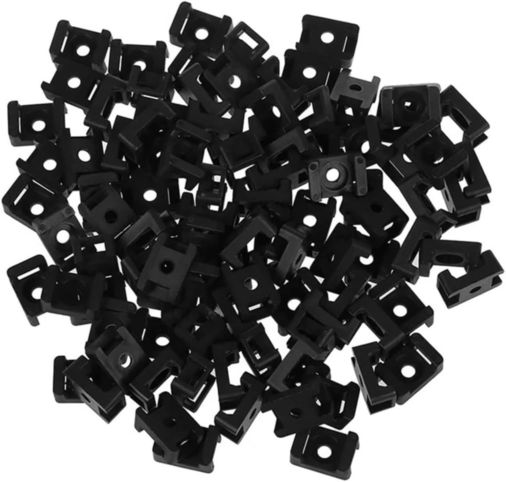 Cable Management Clips 2000pcs Cable Tie Mount Clips Saddle Type Wire Holder Bases for TV PC Ethernet
