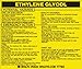 Brady 93534, Hazardous Material Label:Dot 5800.4-1987, 3 3/4" Height x 4 1/2" Width, Black on Yellow, Legend "Ethylene Glycol" (25 per Package)