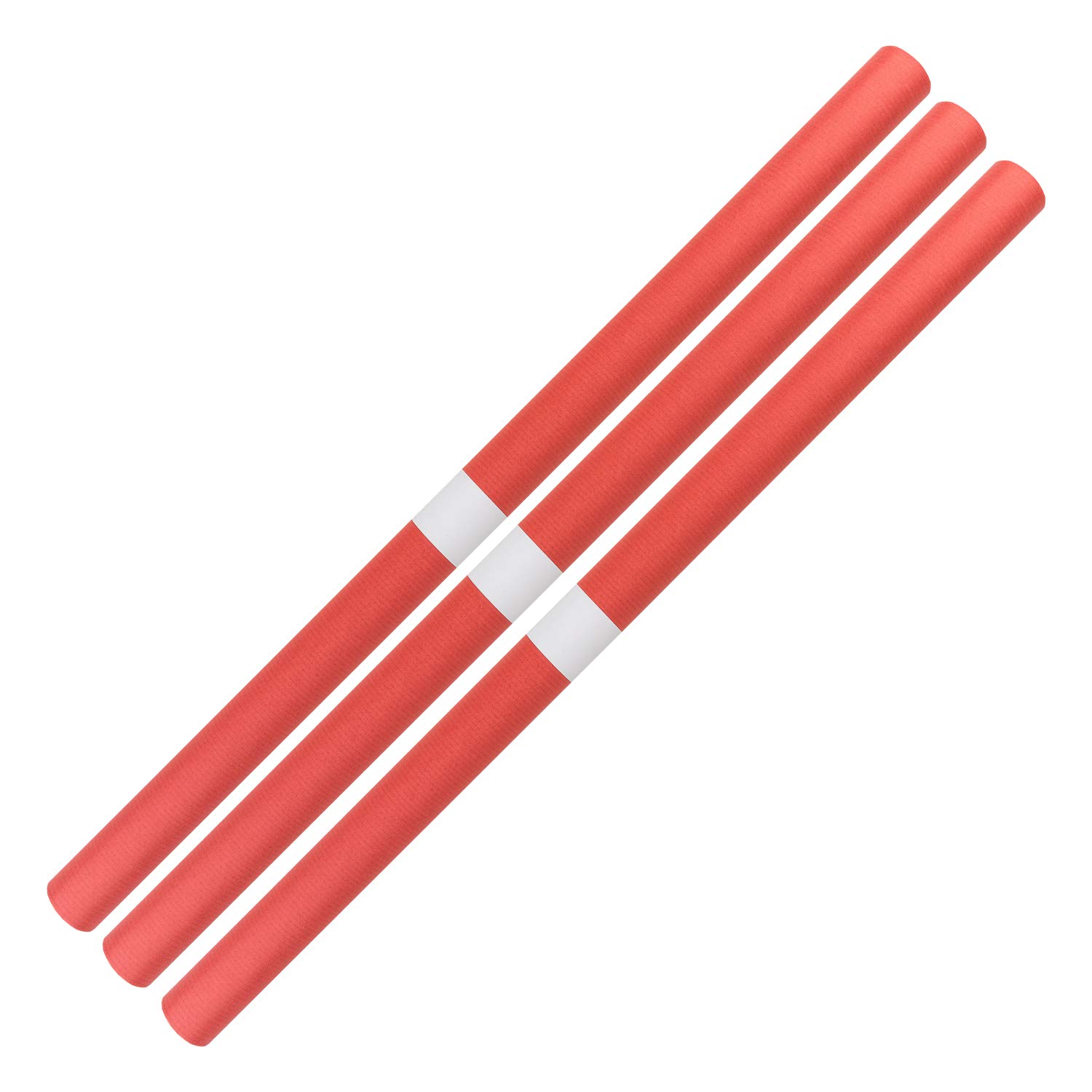 Idena 20095 Book Protection Paper in Red, 3 Rolls Tear-Resistant Wrapping Paper 2 m x 50 cm for Books and Notebooks, Colour-Resistant, Recyclable, Biodegradable