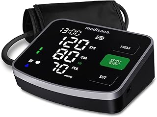 medisana BU 520 Oberarm-Blutdruckmessgerät, XXL Blutdruckmanschette, Messgerät mit Ampel-Farbskala, Blutdruck- und Pulsmesser mit Anzeige von unregelmäßigem Herzschlag und Speicherfunktion