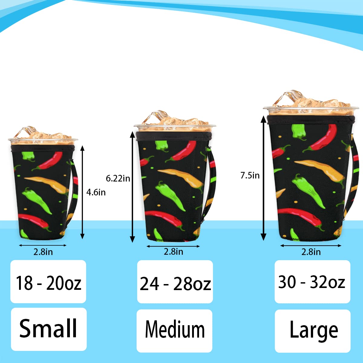 Manches De Tasse à Café Isolées Manche Réutilisable En Néoprène Pour