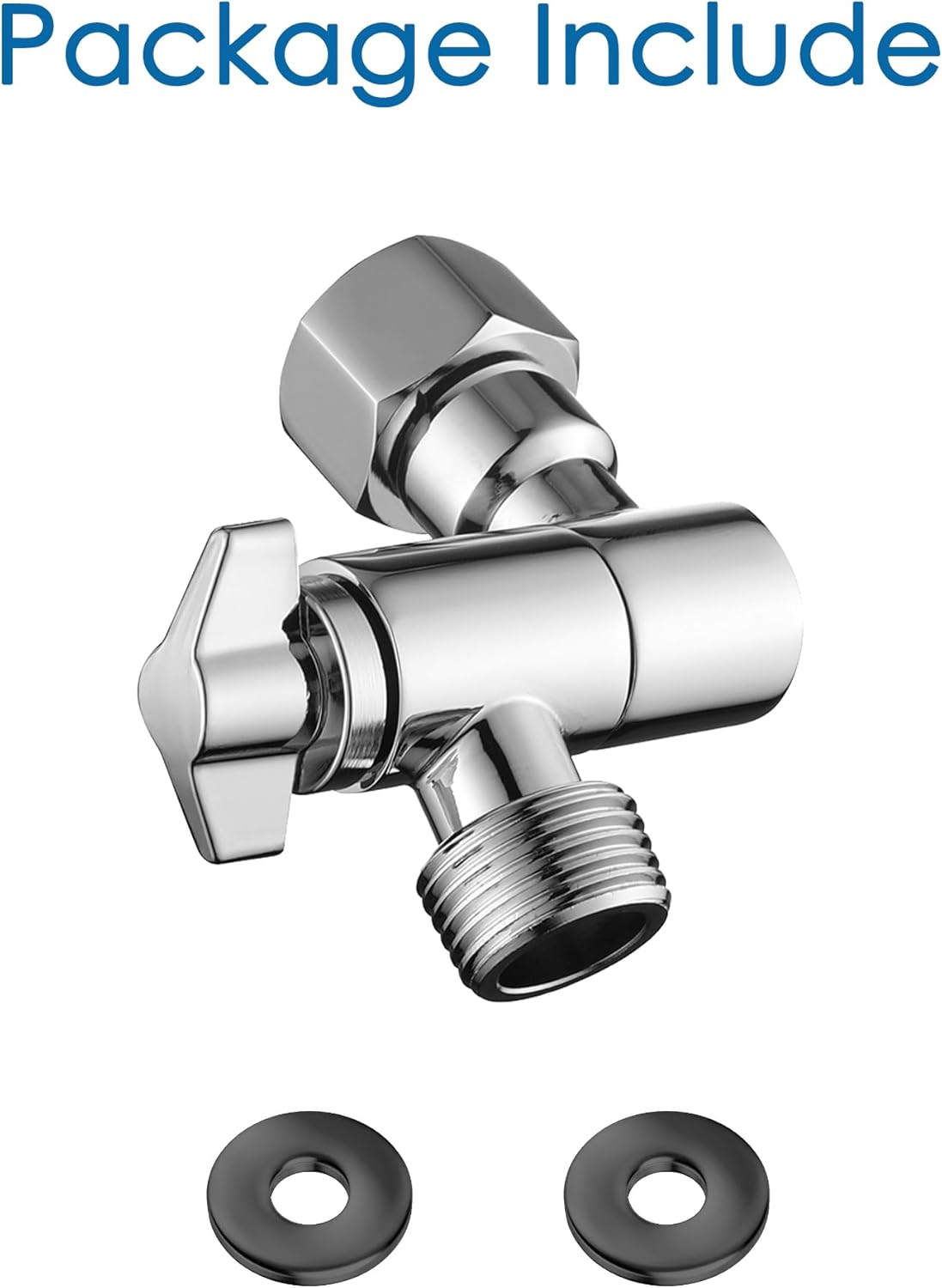 Adjustable Shower Head Extension Adapter Chrome,Senhozi Shower Head Elbow Adapter, Shower Arm Extention for Fixed and Rain Shower Head, SE002CP