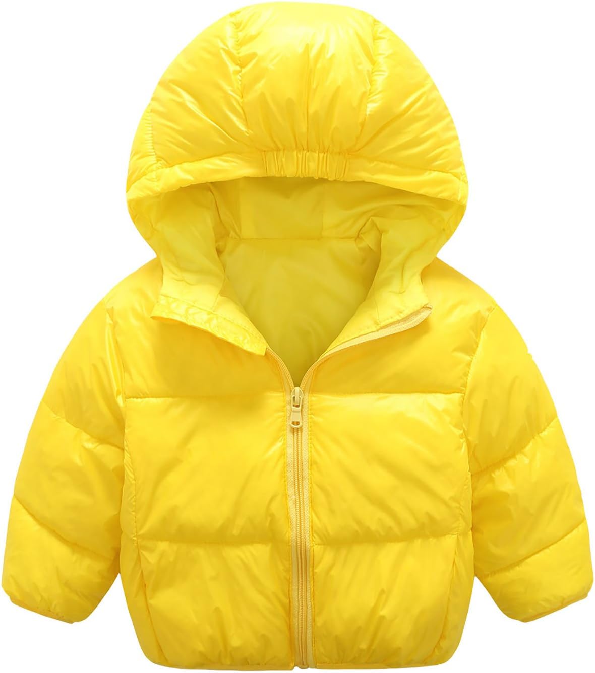 Happy Cherry Boys Girls Winter Down Jacket Cotton Puffer Coats Quilted Warm Outerwear Yellow 2T-3T