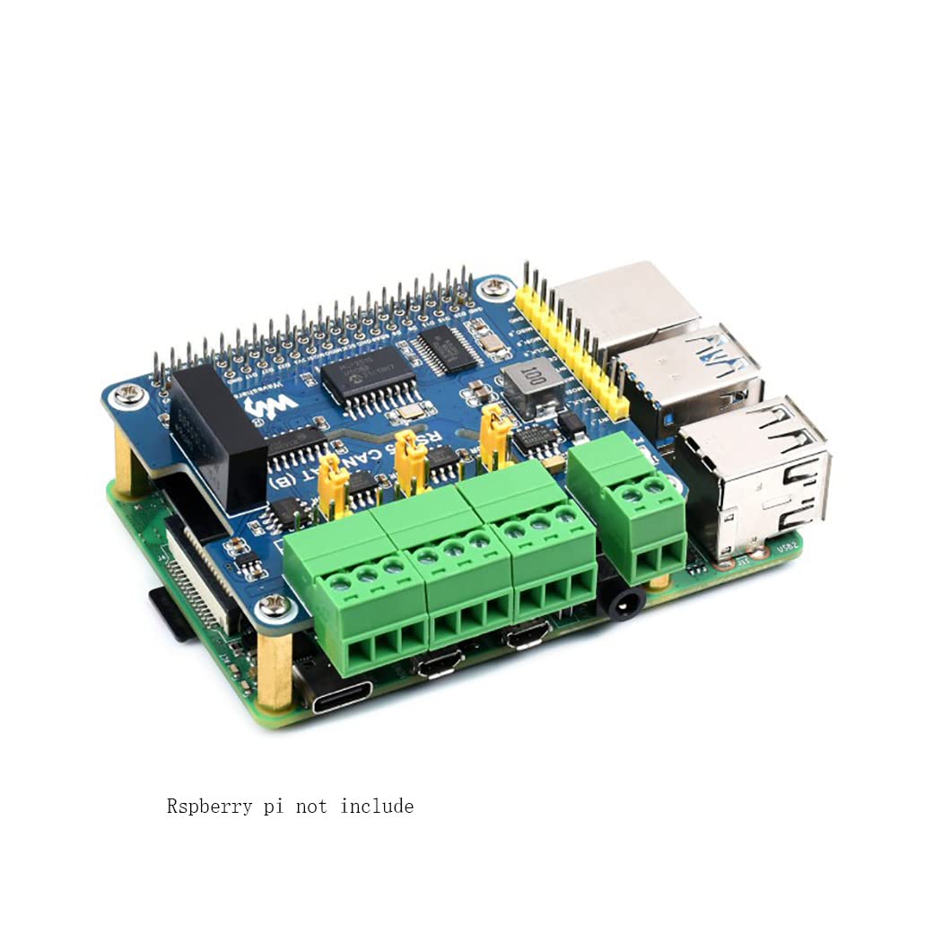 Izolowany RS485 CAN HAT (B) do Raspberry Pi Series, SPI Communication, 2-Ch RS485 i 1-Ch CAN, Converts SPI to CAN/RS485