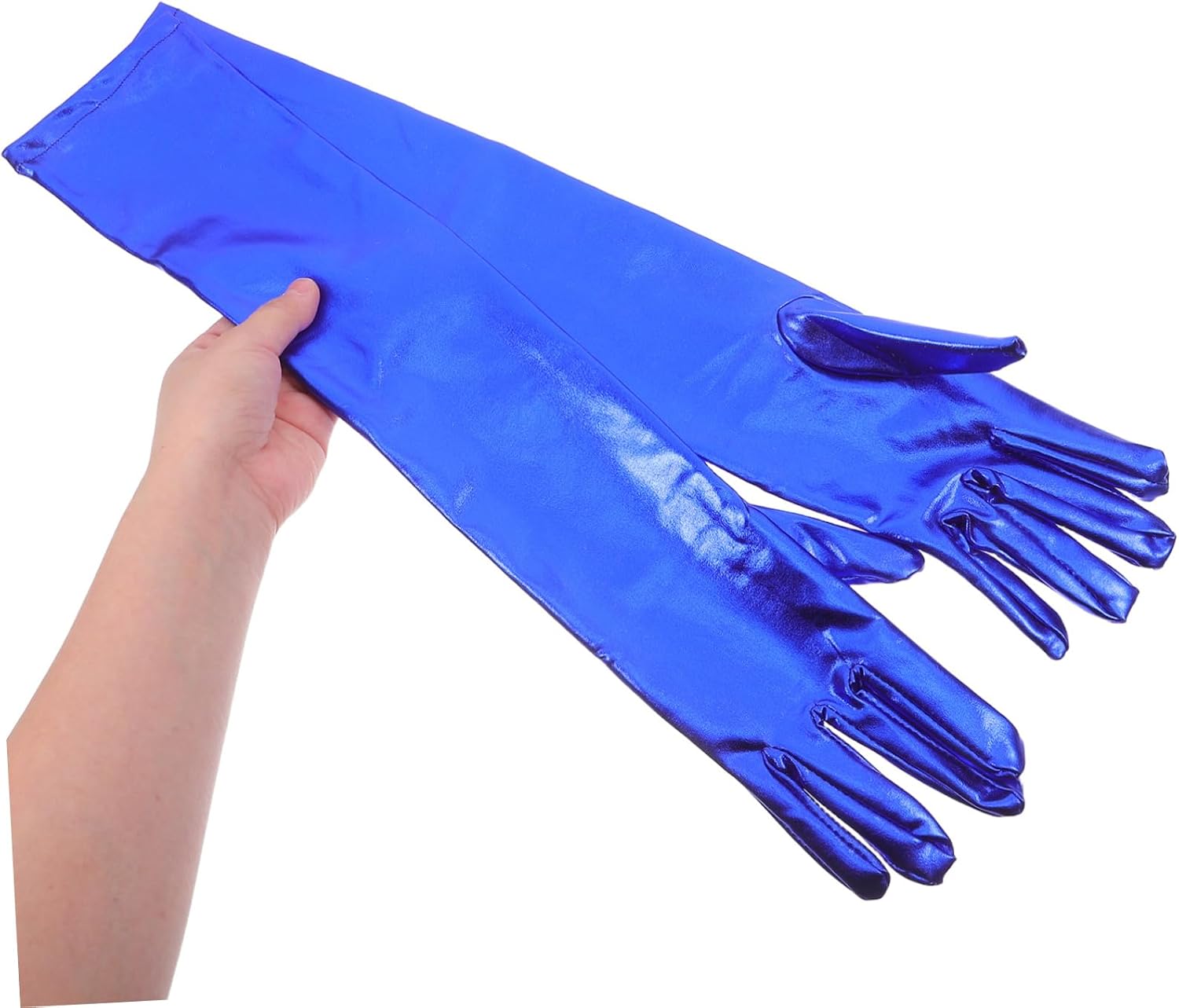 Holibanna 1 Pair Elbow Glossy Gloves for Women Stretchy Full Arm Design for Weddings and Banquets Elegant Party Accessory for Evening Events and Performances