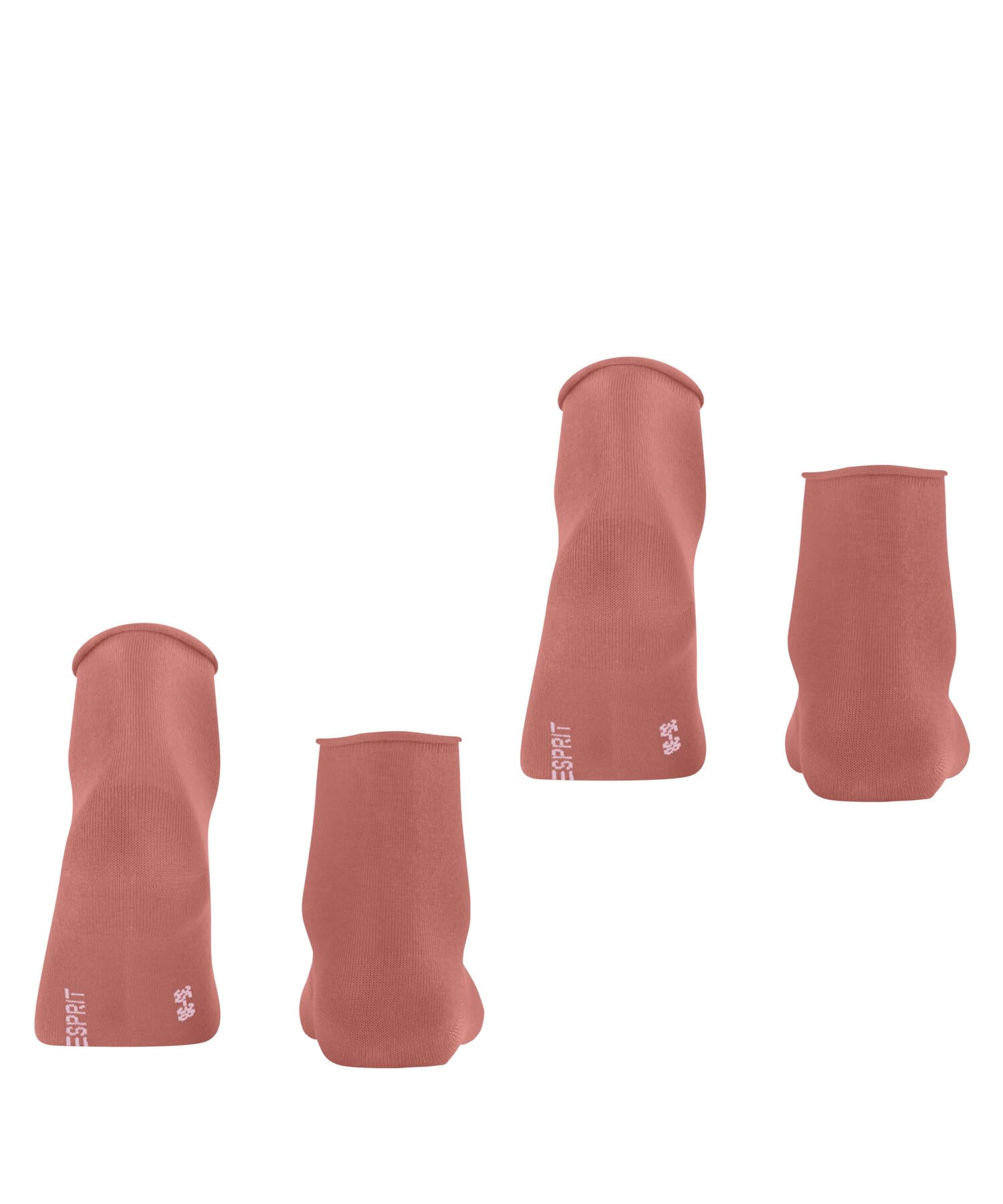ESPRIT Kobiety Skarpety Basic Pure Multipack W Sso bawełna jednokolorowe 2 Pak, Różowy Peach 8796, 39-42