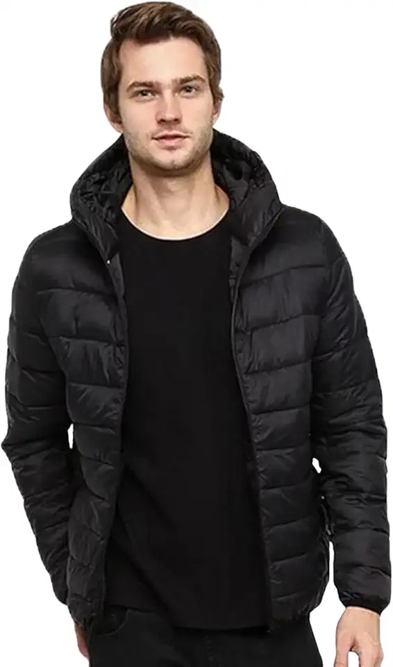 Jaqueta Puffer Masculina Best Fit Forrada Preta