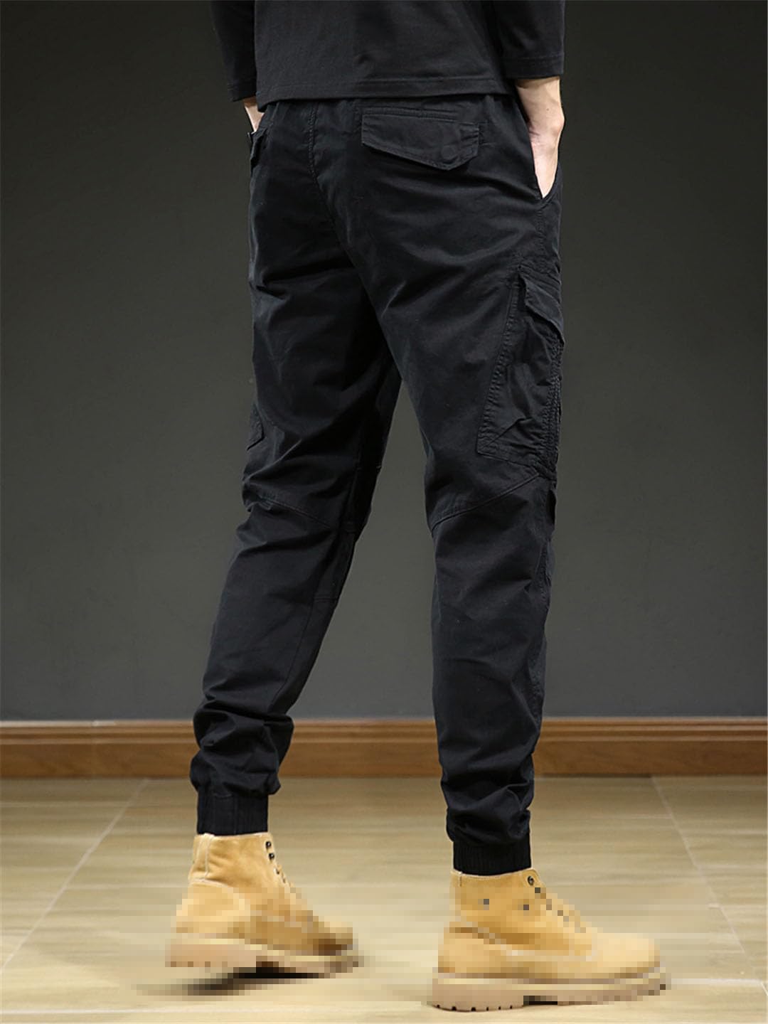 Vogrtcc Pantaloni Cargo Multitasche da Uomo Pantaloni da Jogging Casual Slim Fit in Cotone Elasticizzato