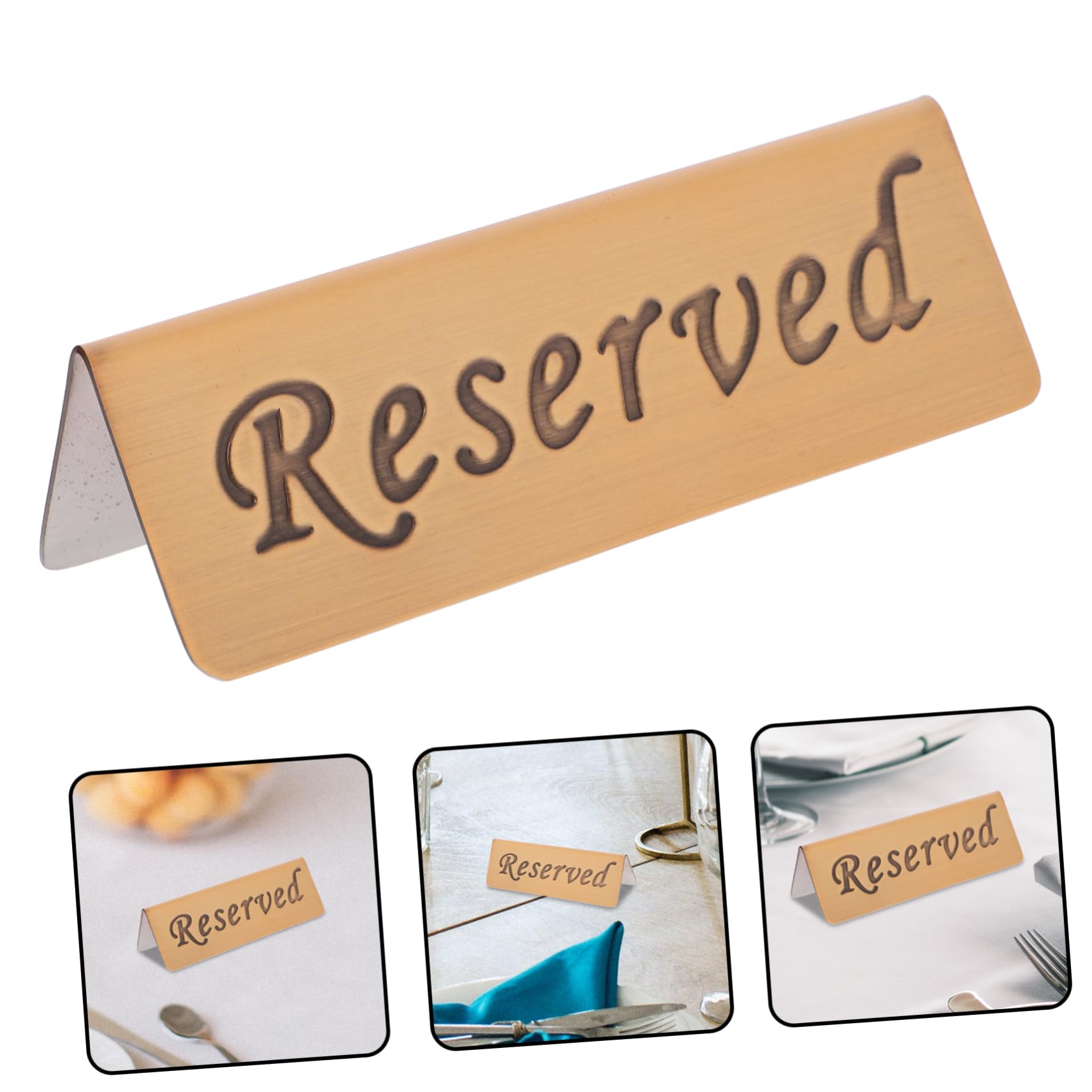 PRETYZOOM Reserved Table Sign Restaurant Reserved Seating Sign for Conference Rooms Clubs Elegant Finish for Event Reservations Bottle Service