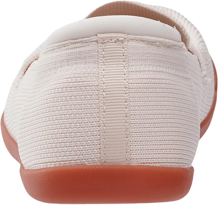 Image of WHITIN Women's Wide Penny Loafers Slip On Barefoot Flats W616 | Breathable Knit Fabric, Soft Skin-Friendly Feel, Lightweight Comfort, Office Work, Travel Days & Everyday Walking