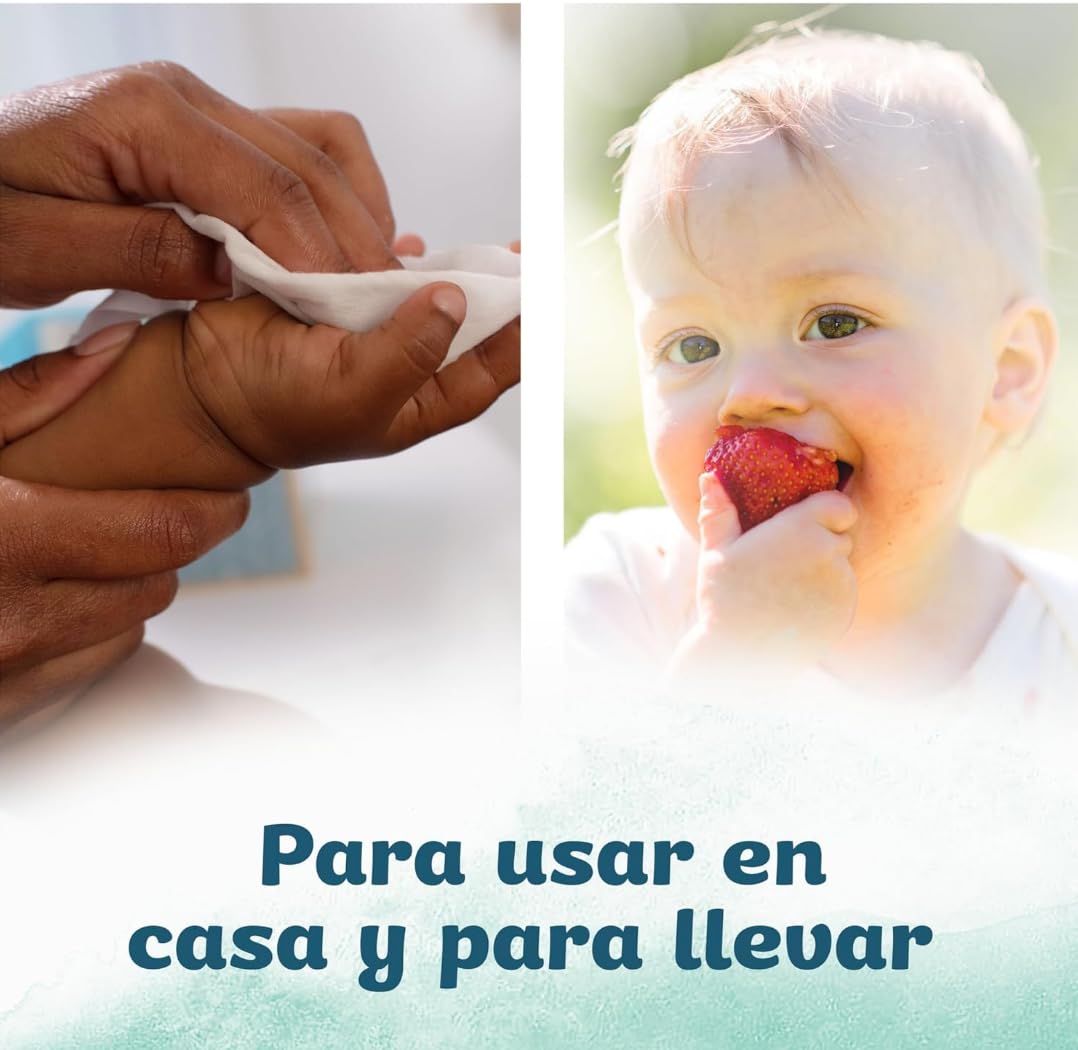 Dodot Pure Toallitas para Bebé,calma y protege con Aloe Vera para la piel sensible de tu bebé, 1104 Unidades (24 Packs x 46), 99% Agua, Sin Alcohol, Sin Plástico