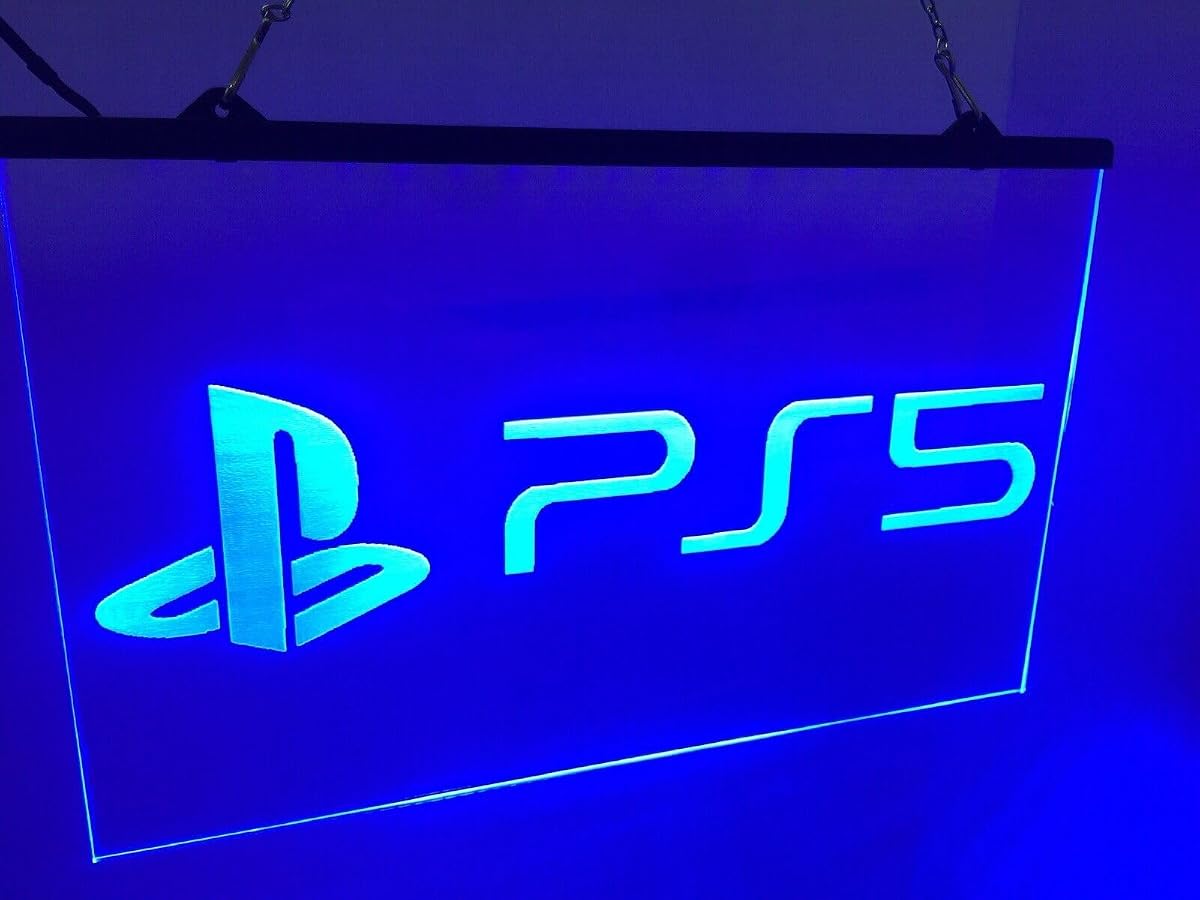 Led Light Sign For PlayStation 5 Game Room or Shop gaming Systems Parts and Repair Service Beer Bar Pub Store Party Man Cave Garage Decor Gift of PS5- Inspired The Ultimate Accessory Brighten Up Your Space