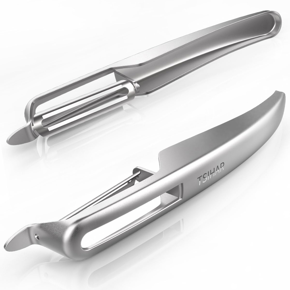Kitchen Peeler for Apple, Potato and Carrot, with High Carbon Steel Sharp Blade, 2-PCS