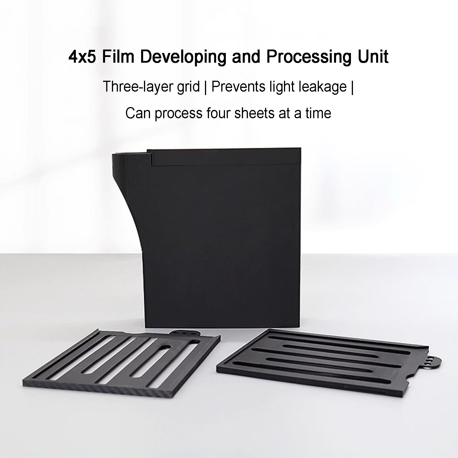 Cuve De Développement Compacte Universelle, Équipement De Développement pour Films Noir Et Blanc Et Couleur, avec Porte-Films 4x5, Accessoires pour Appareils Photo Grand Format