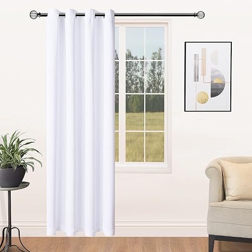 WONTEX Cortina divisora de habitación, cortinas opacas térmicas de privacidad total para división de dormitorio, sala de estar y oficina compartida,