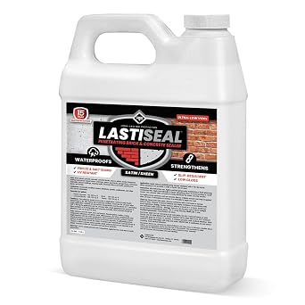 LastiSeal Penetrating Brick & Concrete Sealer, Satin Finish 2.5 Gallon Water-Based Masonry Sealer for Brick, Concrete, Pavers, Porous Stone & Block Long-Lasting Protection