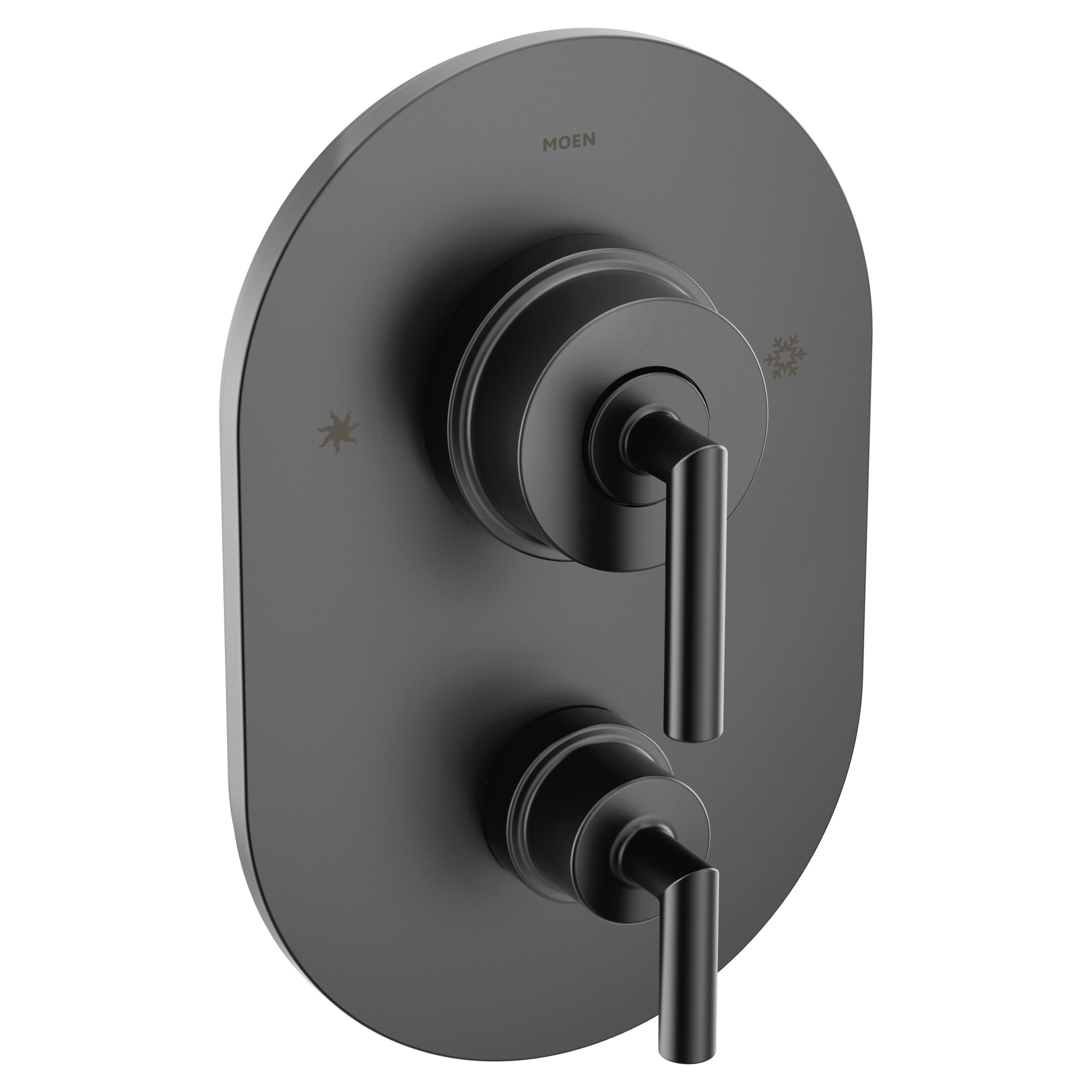 Moen Arris Posi-Temp 3-Function Transfer Valve Trim Kit in Matte Black