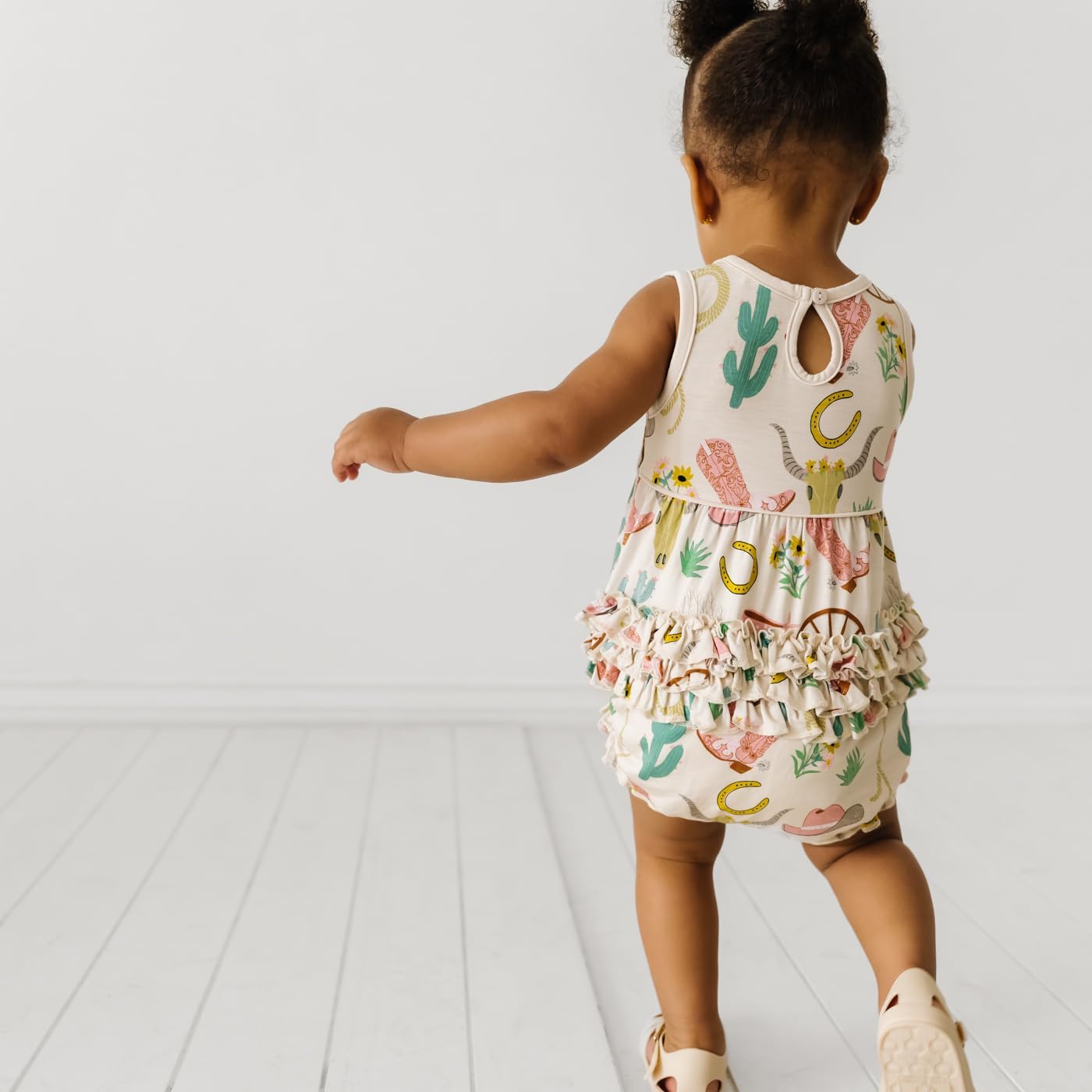 Little Sleepies Bubble Romper for Girls, Soft Viscose from Bamboo One Piece, Baby Clothes