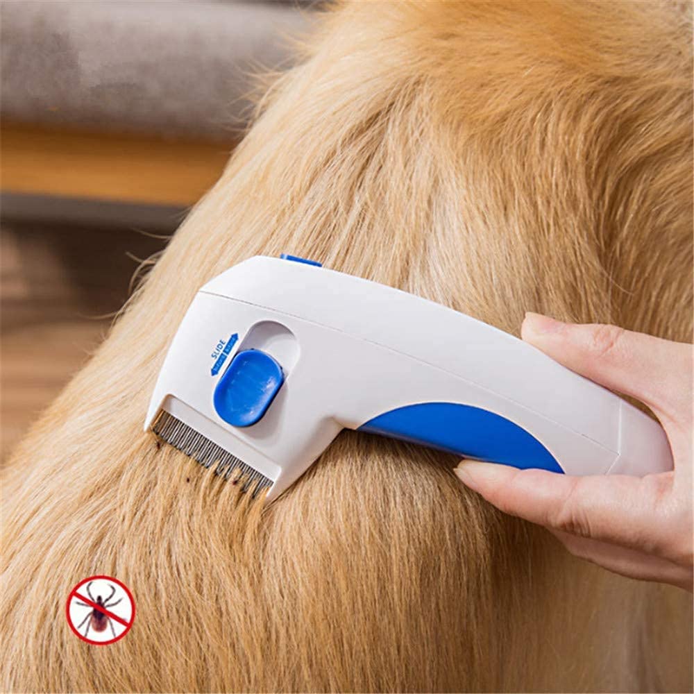 Sage Square Portable Electric Flea Comb for Dog, Puppy, Cat, Kitten || Pet Comb for Removing Lice, Ticks and Flea 1
