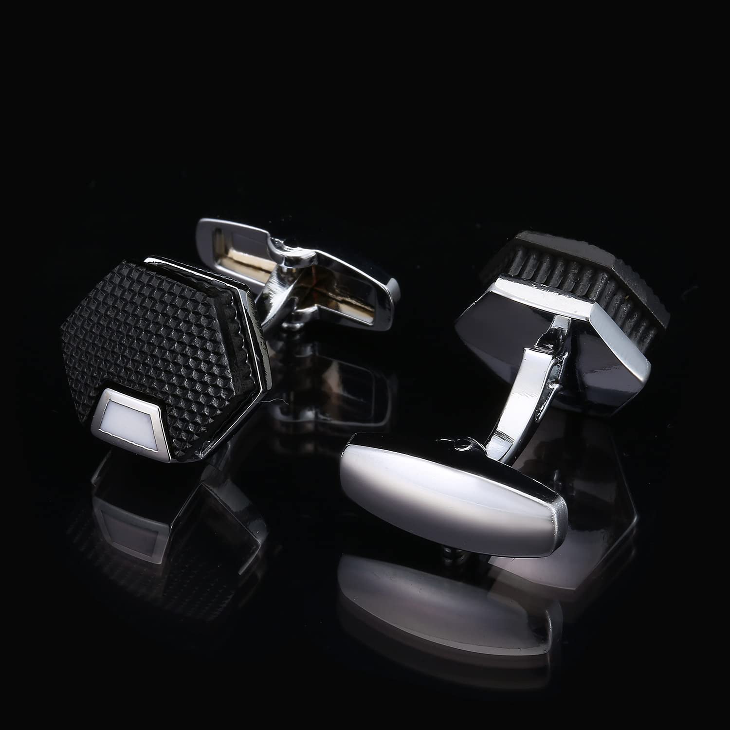 MAYIYAHO Manschettenknöpfe Herren - Silber Gold Kugel Design Für Anzug