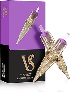 EZTAT2 Tattoo Cartridge Needles - 20Pcs #10 (1RL) Permanent Makeup SMP Bugpin Round Liner 0.30mm Microblading Hair Scalp for Tattoo Pen Rotary Machine Supply - V-SELECT