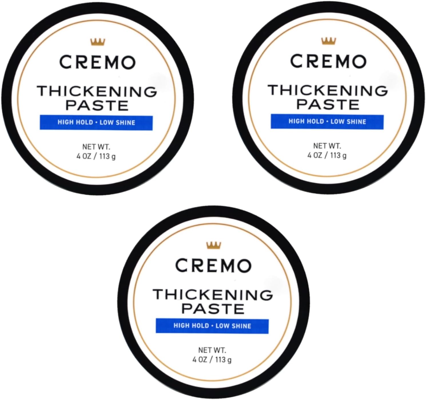 Cremo W302181300 – Kapper Grade Hair Styling Verdikking Pasta Voor Mannen High Hold & Low Shine 113g,wit