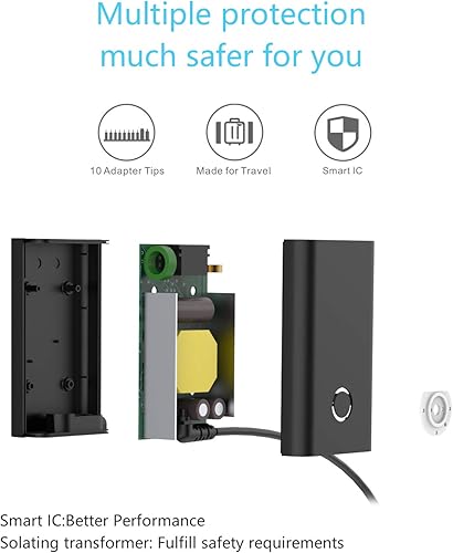 Miniatura 5 de Cargador para laptop, 45 W, 19.5 V, 2.31 A, cable de alimentación de CA con 10 conectores opcionales compatible con Asus Toshiba Lenovo, Acer, Dell,