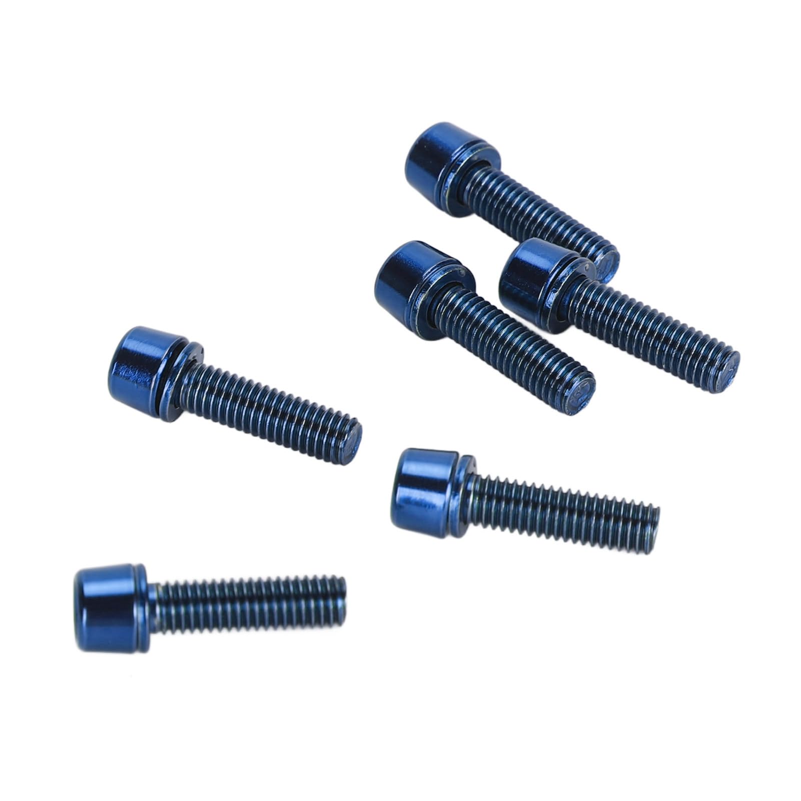 6 Tornillos M5 X 18 Mm Para Bicicleta - Aleación, Recubrimiento PVD Colores, Con Juntas, Para Manillar Y Cambios