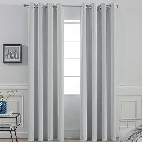 Yakamok - Cortinas blackout para habitación, con ojales, térmicas, para oscurecer la habitación o sala, juego de 2 paneles