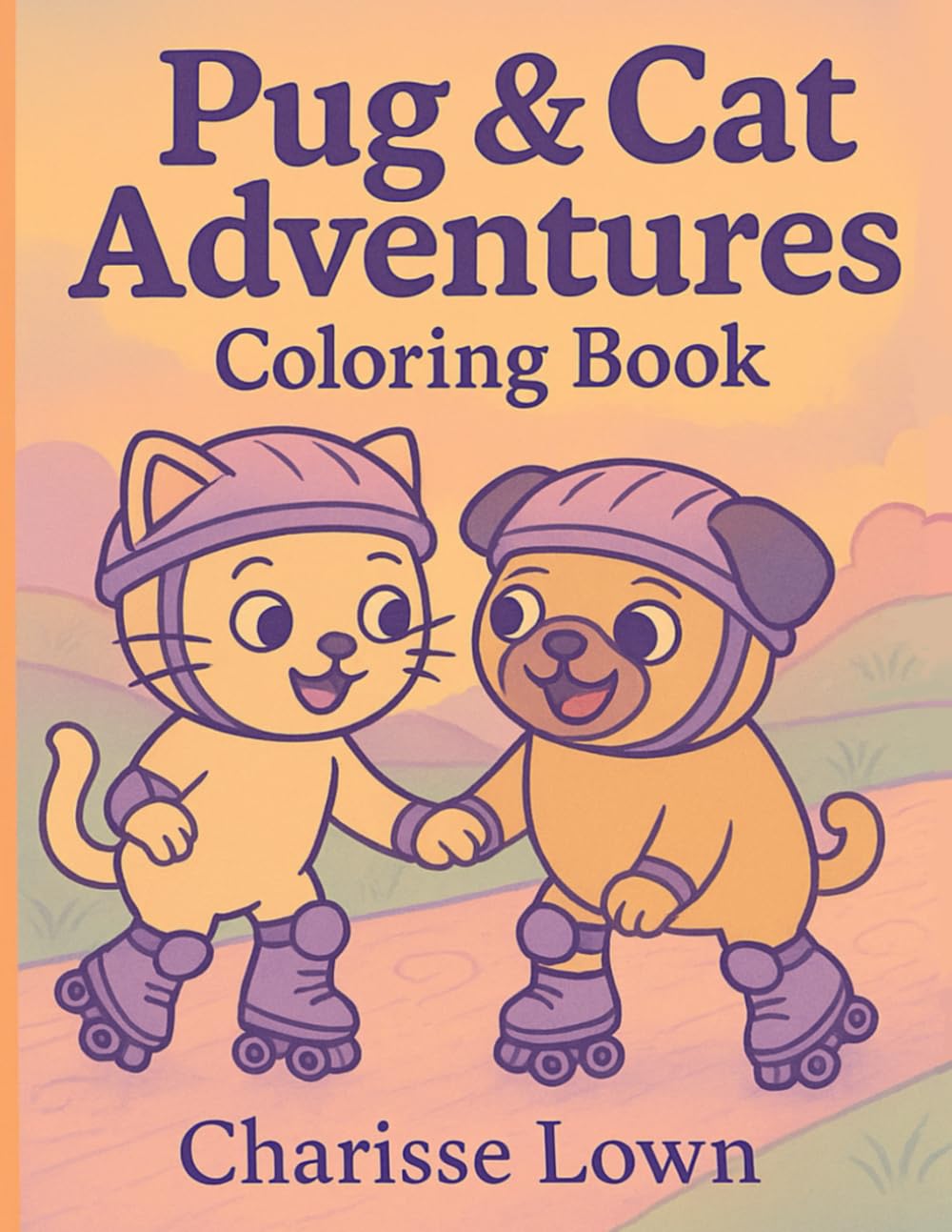 Pug & Cat Adventures: Coloring Book