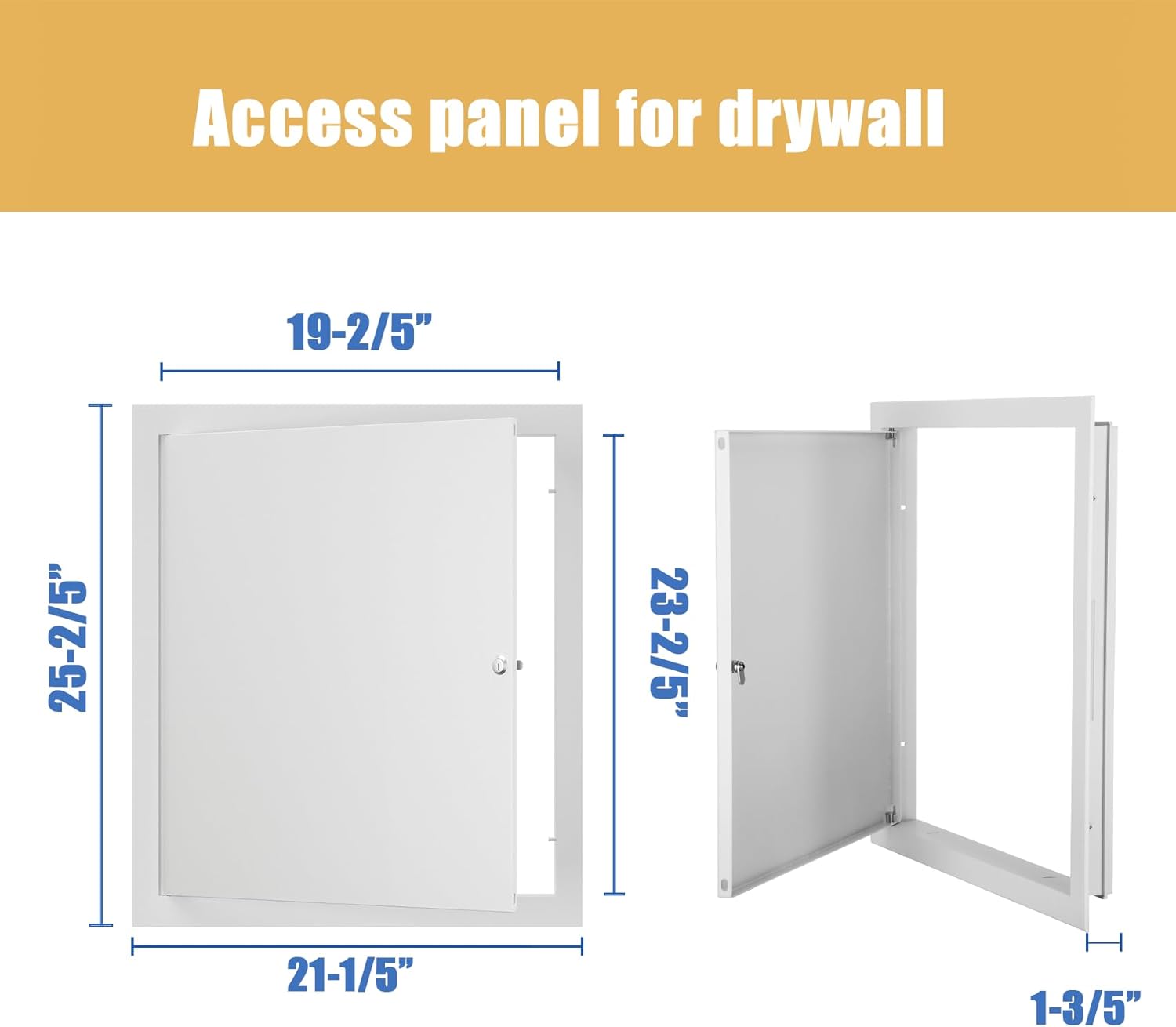 Thicken 1mm 20 x 24 Access Panel for Drywall,Attic Door, Ceiling Access Panel for Drywall,20x24 Metal Access Panels are Thickened to 1mm to Solve The Problem of Fragile Panels(Screwdriver Latch) Thicken 20*24