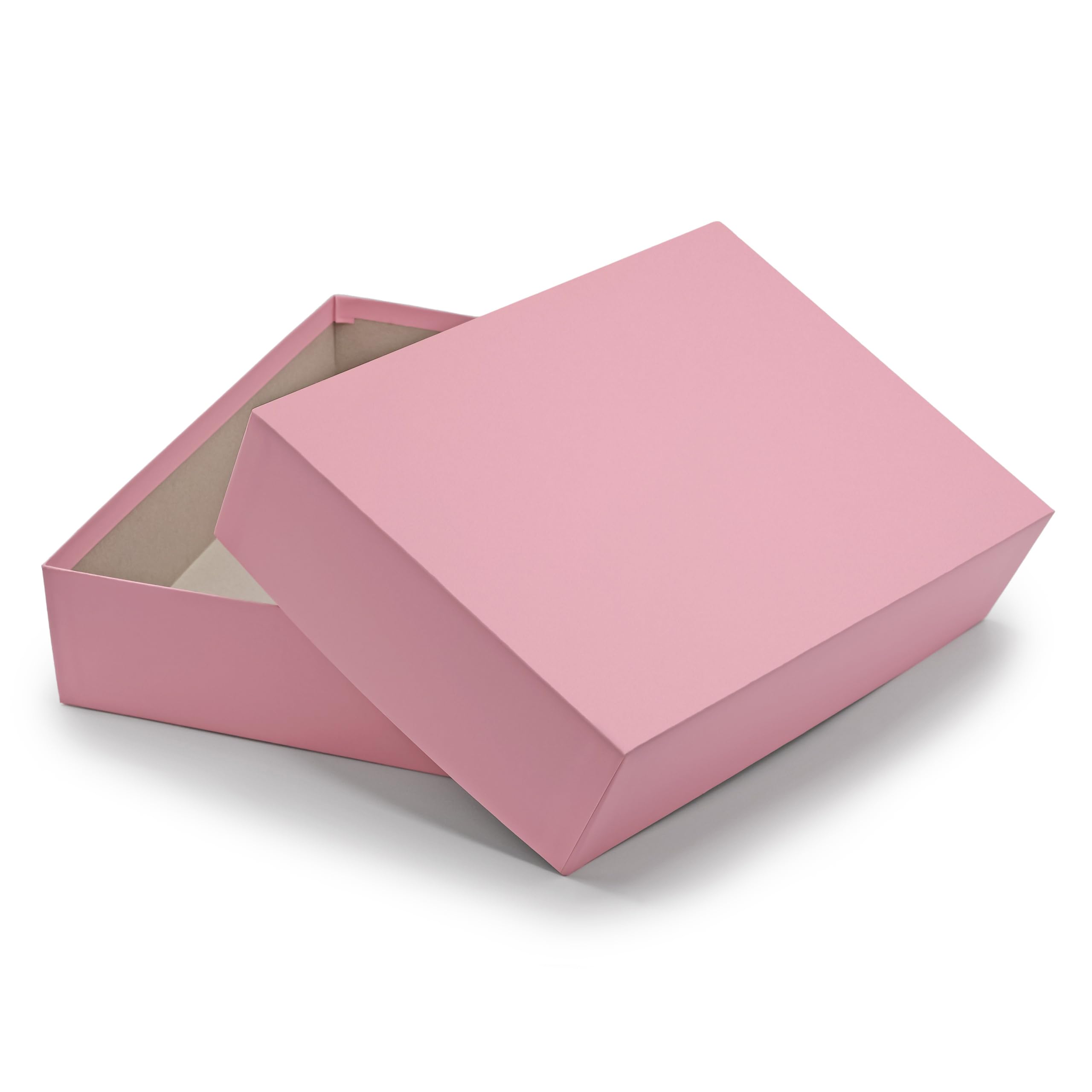 NEUSER PAPIER Geschenkbox mit Deckel DIN A4 – Aufbewahrungsbox Karton Rosa bezogen – Geschenkkarton Schachtel stapelbar 302 x 213 x 70 mm, 1 Stück Bürobedarf & Schreibwaren