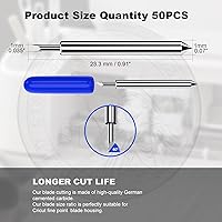 Vista 3 de 50 cuchillas de repuesto de punta profunda compatibles con Explore Air/Air 2/Air 3/, cuchilla de corte compatible con máquinas Maker/Maker