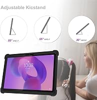 CONAPIKA Lenovo IdeaTab Pro szilikon tok állvánnyal, légpárnás ütésálló védelem - black 6