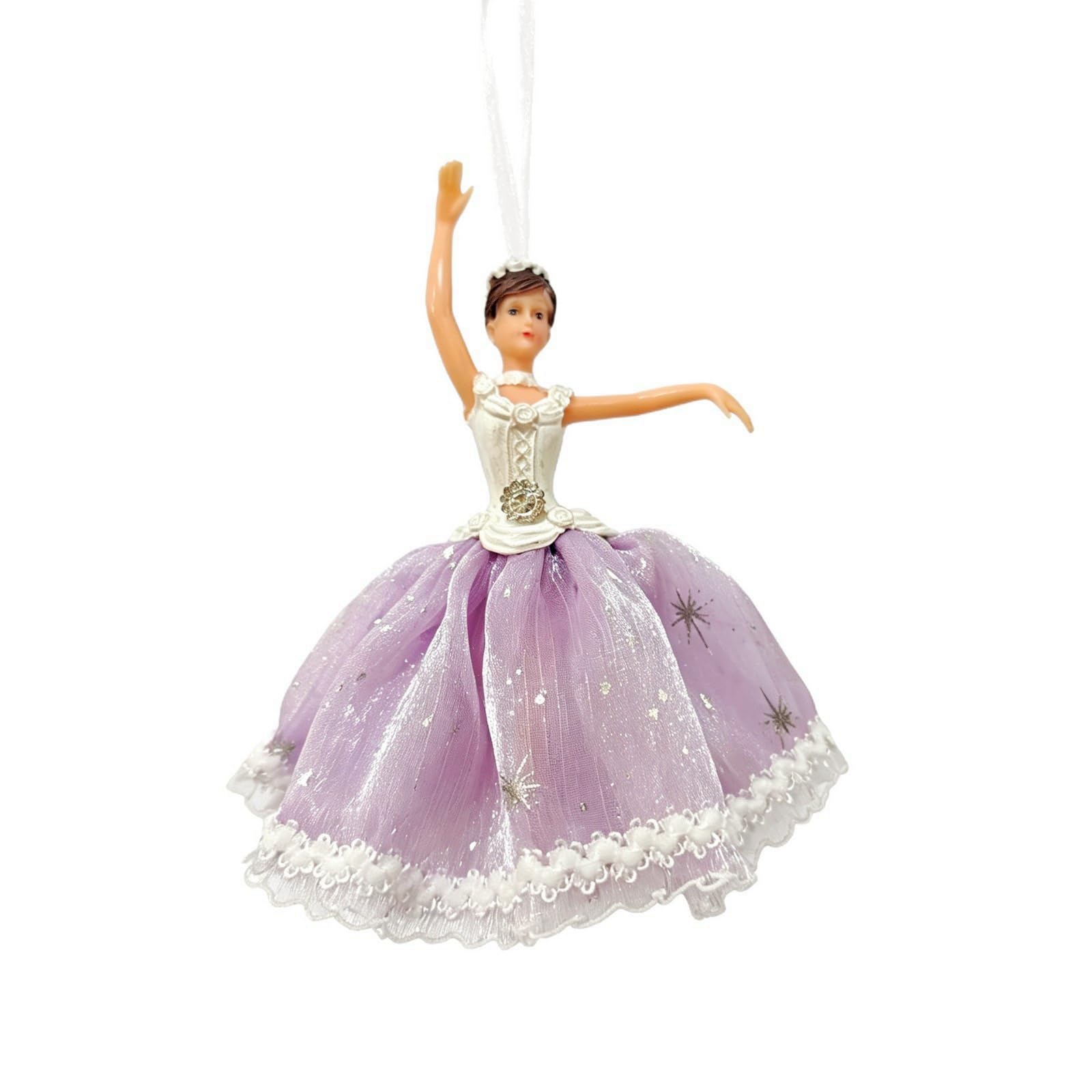 Tfaoys Purple Enchanting Ballet Dancer Hangings Decor With Elegant Tulle Ballet Themed Holiday Ornament For Christmas Celebrations Themed Holiday Ornament