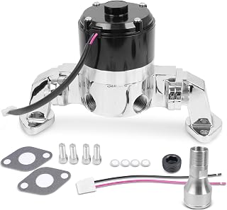 Small-Block Electric Water Pump for Chevy 283-327-400 SBC, Chorme Aluminum-35 GPM