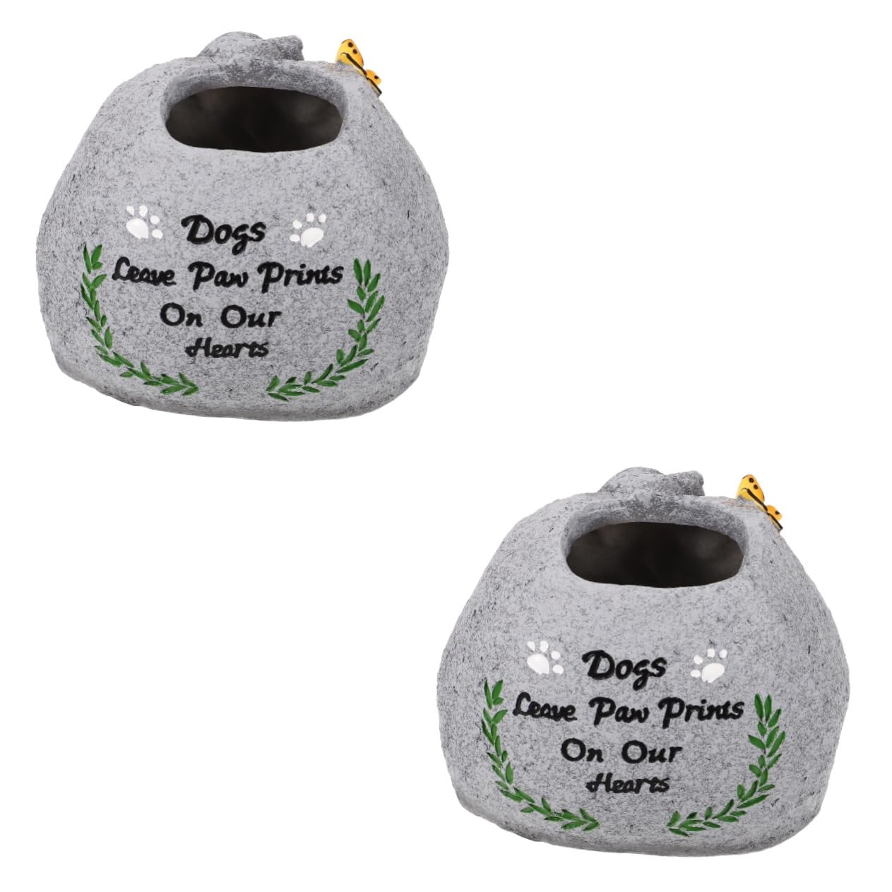 Vase mémorial de chien et pierre tombale de jardin pour de doux souvenirs