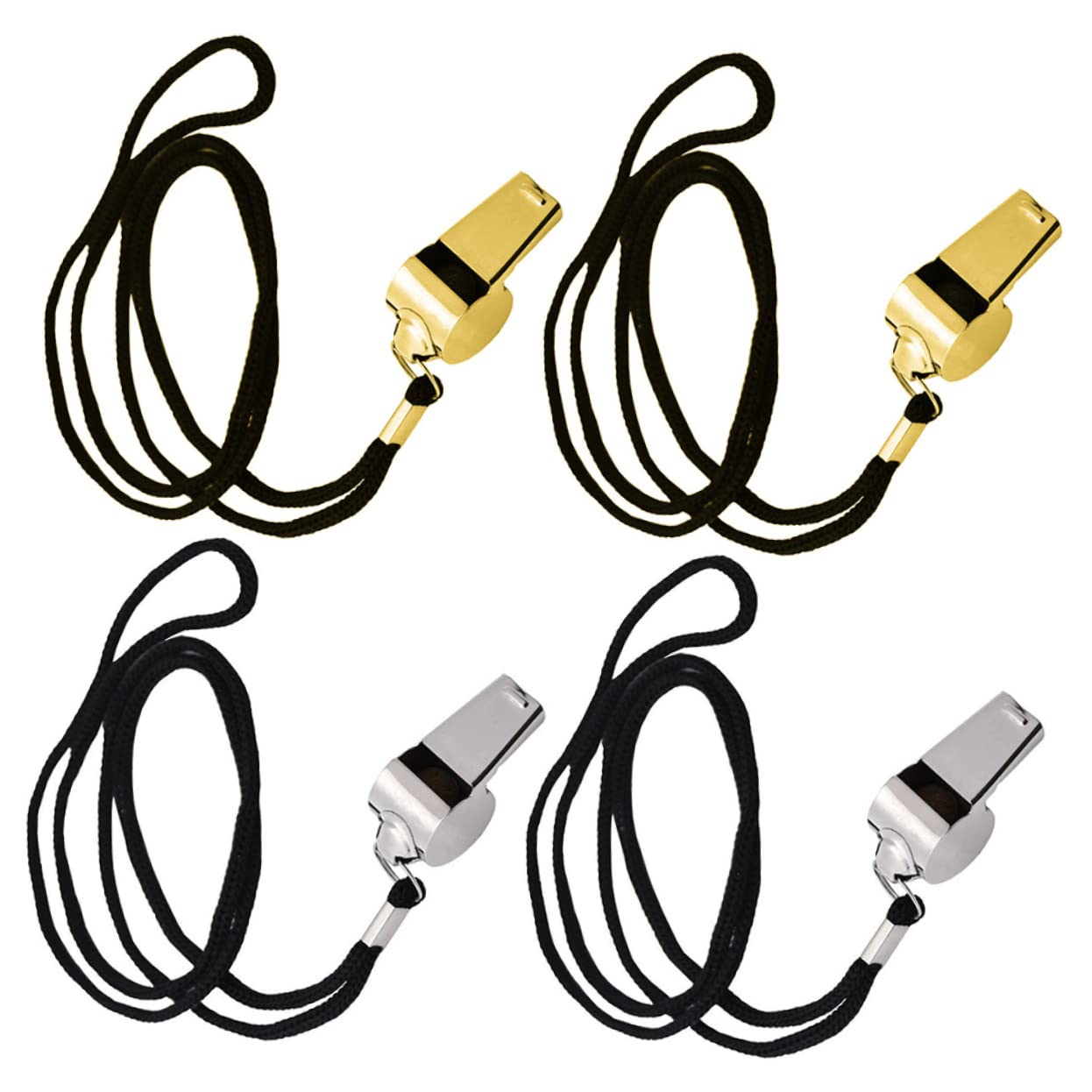 Mipcase 1set Fischio Dell'arbitro Deterrente Porta Kit Fischietto A Mano Rampicante Camping Decorazione da Appendere in Metallo Arbitro Fischietto in Metallo Acciaio Inossidabile