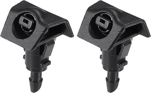 Hihaha No.28931-ZW80A - Boquilla para limpiaparabrisas para Nissan Versa 2009-2012, boquilla rociadora de limpiaparabrisas, duradera, ABS, 2 piezas,