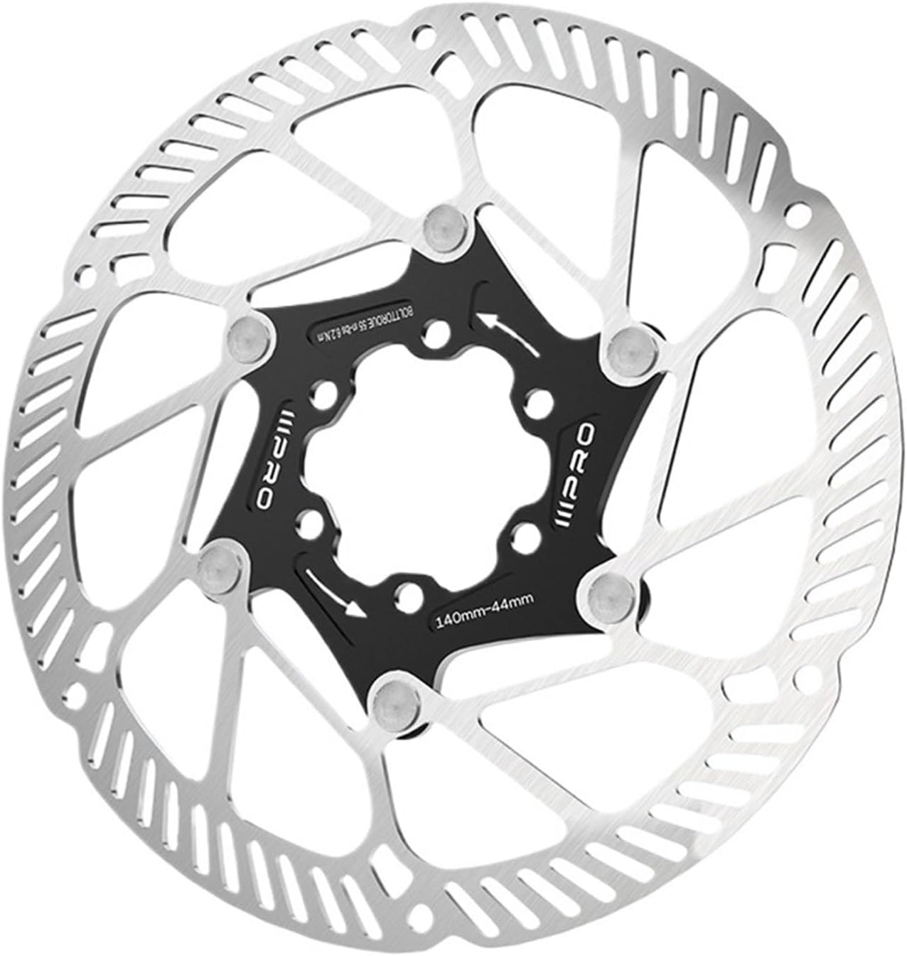 Bicycle Disc Brake Rotor Lightweight Bike Float Rotors Heat Dissipation High Braking Performance Disc 140/160/180MM(140MM-BLACK-1PC)