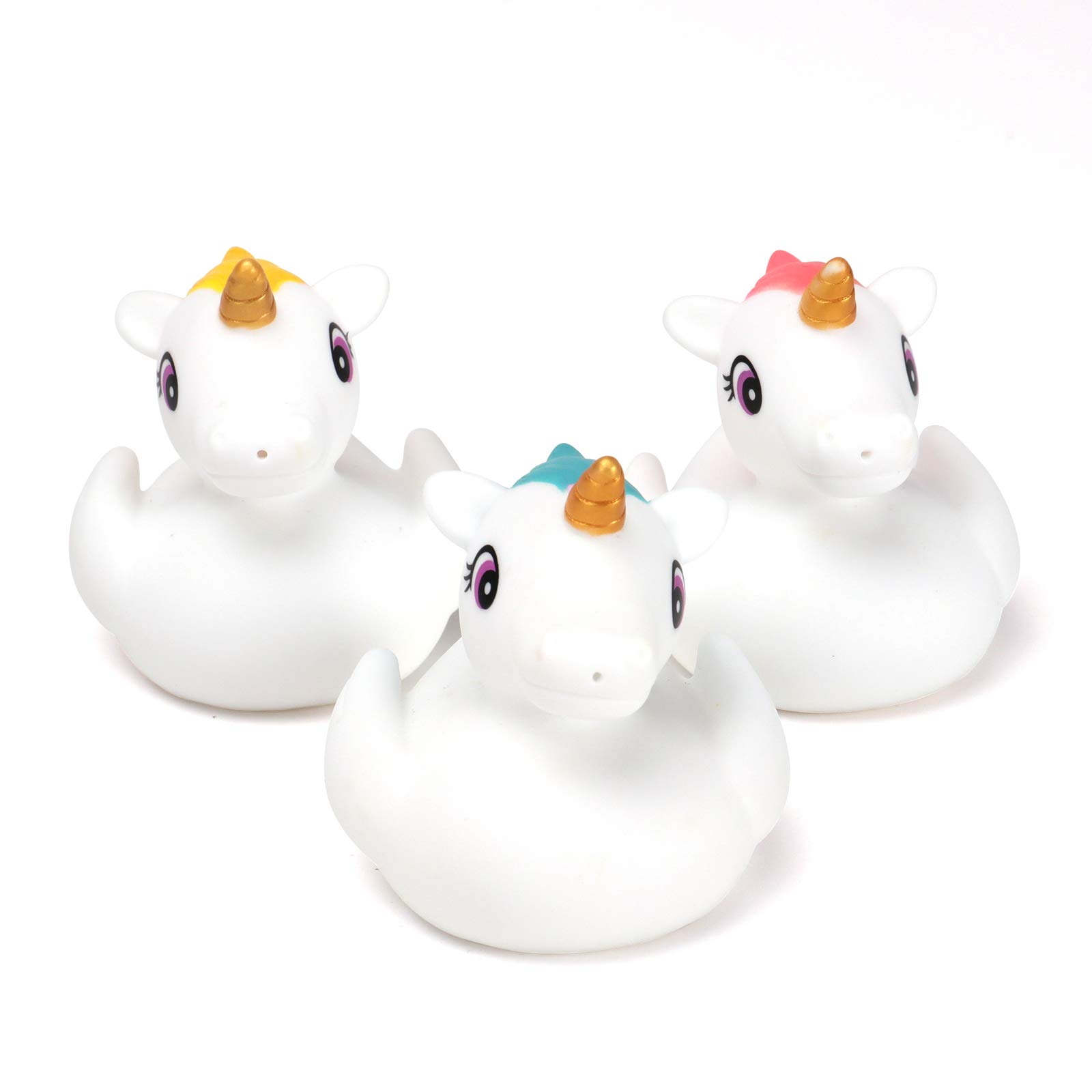 Lightaling Squirt Toys Cute Animal Unicorn Rubber Family Bathtub Pals Bath Toys -Unicorn Floating Bath Tub Toys Value Pack (Set of 4)