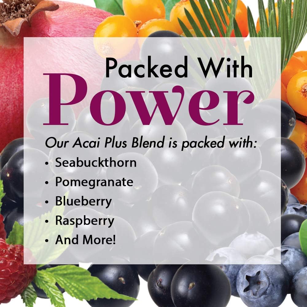 Dynamic Health Acai Plus Blend | with Seabuckthorn, Pomegranate, Raspberry & More | Vegetarian, No Gluten | 32oz, 32 Serv