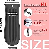 Vista 2 de Cbiumpro Paquete de 2 cubiertas de mango de hierro fundido, funda de silicona resistente al calor para sartén de hierro fundido en caliente