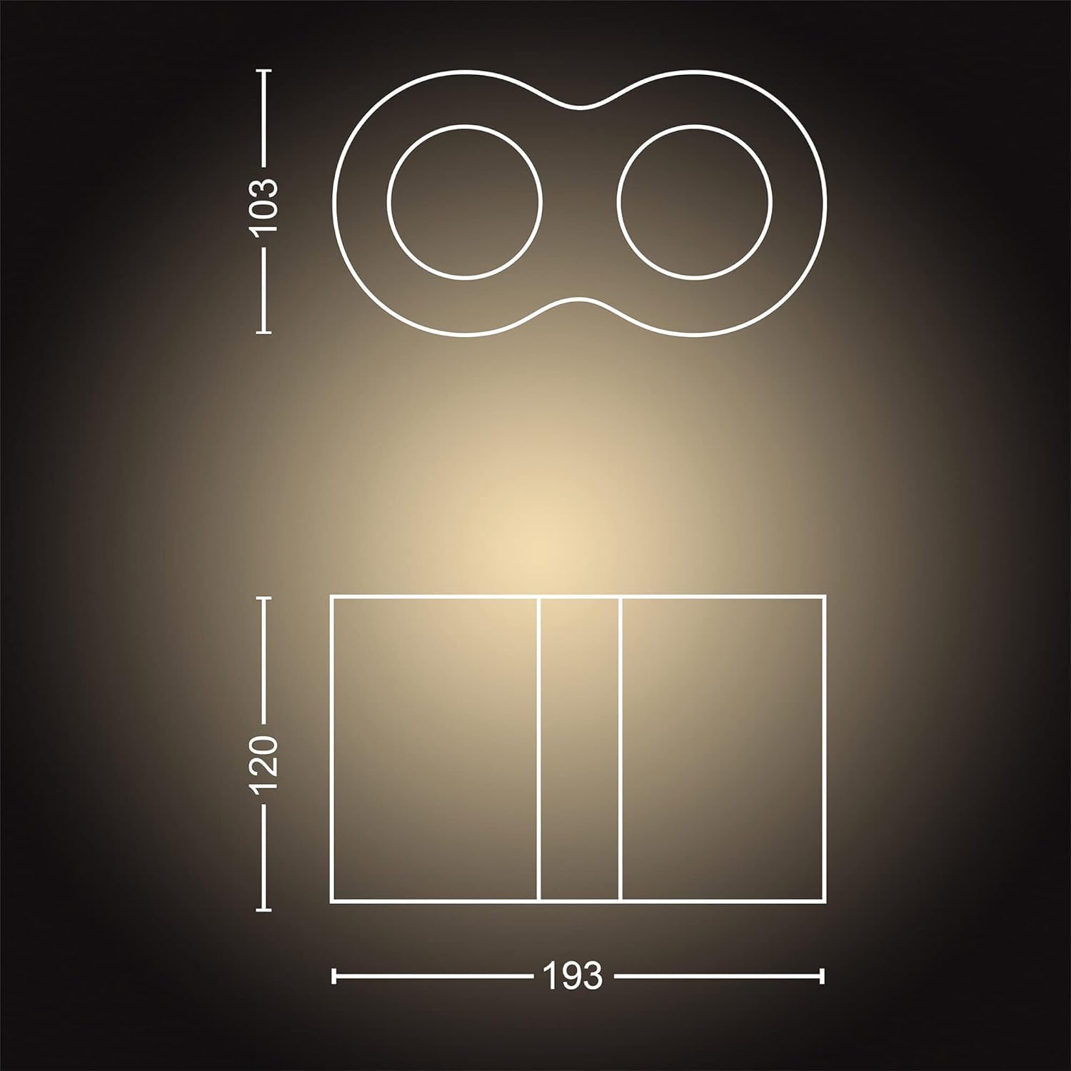 Philis Hue Pillar Foco LED Inteligente Doble, Luz Blanca de Cálida a Fría, Regulable, GU10, 4.2W, Color Blanco, Compatible con Alexa y Google Home