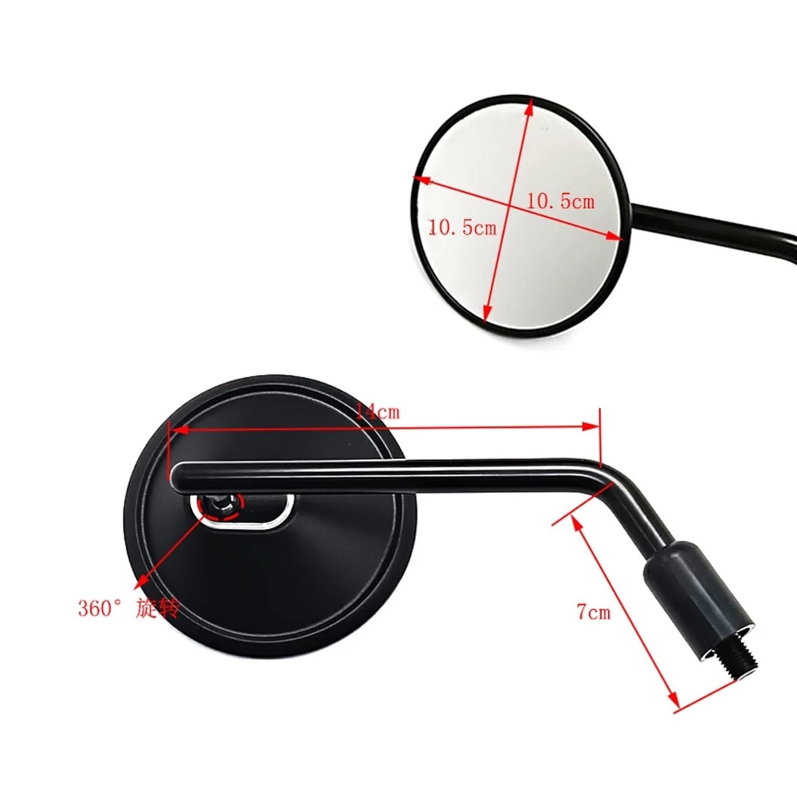 Espejos Moto Homologados Espejos Retrovisores Universales Redondos Negros Para Motocicletas Espejos Laterales Motocicletas Para Royal Para Z900RS Para Triumph Para Bonneville Geevorks